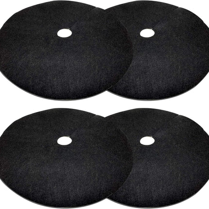 4 Pack 32.3 Inch Non-Woven Tree Mulch Ring - Degradable Tree Protector Mat, Reusable Tree Weed Barrier Mat for Weed Control Root Protection.