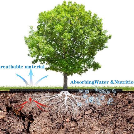 4 Pack 32.3 Inch Non-Woven Tree Mulch Ring - Degradable Tree Protector Mat, Reusable Tree Weed Barrier Mat for Weed Control Root Protection.