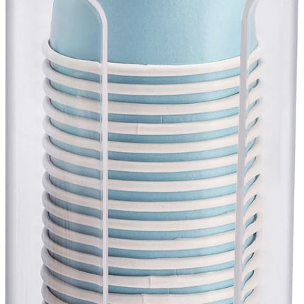 Bathroom Cup Dispenser, 3oz-5oz Small Disposable Paper Cups Holder for Bathroom Vanity Countertop's Rinsing/Mouthwash Cups, Clear.