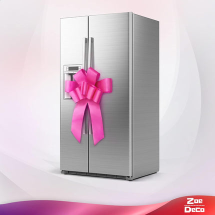 - Big Car Bow - Pink, 30 Inch - Giant Car Bow w/ 2 Gold Accessory Bows for Birthday, Christmas, Wedding Reception, Surprise Party - Large Gift Wrapping for Huge Present.