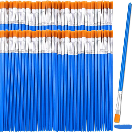 126 Pcs Flat Paint Brushes for Acrylic Painting, Small Paint Brushes Bulk, Kids Paint Brushes Set for Art Crafts Classroom Oil Watercolor Canvas Face Painting.