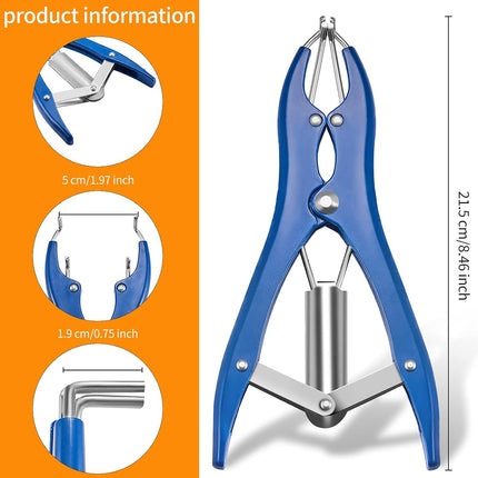 Balloon Expander Pliers Balloon Stuffing Tool Blue Stainless Steel Balloon Stretcher Sequin Filling Pliers for Filling Balloon Sequins Petals Home Party Activities(Simple Style).