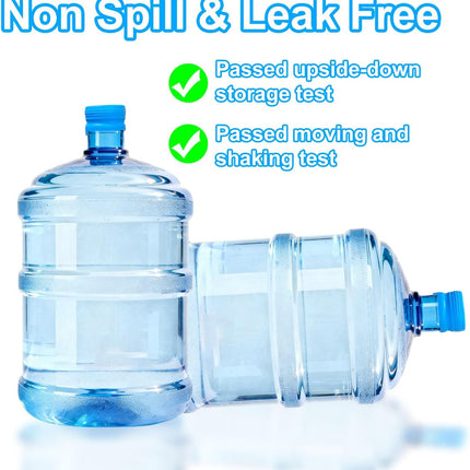 3 Pack 3 and 5 Gallon Water Jug Cap, Upgrade Silicone Reusable Replacement Caps, Non Spill Lids for 55mm Standard/Screw/Crown Tops Water Bottle.