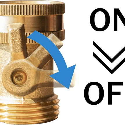 Brass Garden Hose Shut Off Valve, 4 Pack Heavy Duty 3/4 Inch Solid Brass Garden Hose Shut Off Valve with 4 Extra Rubber Washers.
