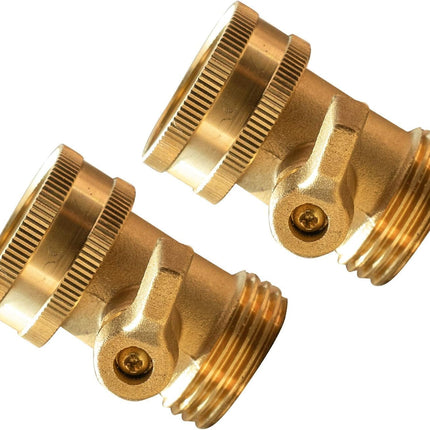 Brass Garden Hose Shut Off Valve, 4 Pack Heavy Duty 3/4 Inch Solid Brass Garden Hose Shut Off Valve with 4 Extra Rubber Washers.