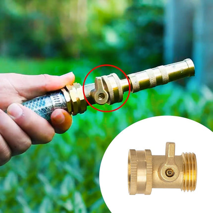 Brass Garden Hose Shut Off Valve, 4 Pack Heavy Duty 3/4 Inch Solid Brass Garden Hose Shut Off Valve with 4 Extra Rubber Washers.