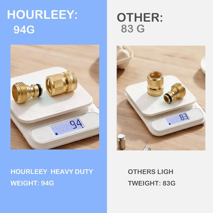 Garden Hose Quick Connector, Solid Brass 3/4 Inch GHT Thread Garden Quick Connect Kit, Male and Female No-Leak Water Hose Fittings (4 Set).