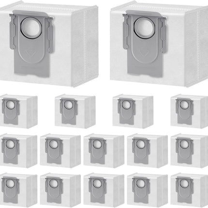 16 Packs Q10 Q7 Q5 Bag Replacement for Roborock Q10 S5+, Q7 M5+, Q5 Max+, 3.6L Vaccum Bag for Q10 X5+, Q5+, Q5 Pro+, Q8 Max+, Q7+, Q7 Max+, S8+, S8 Pro Ultra, S7 Pro Ultra, S7 MaxV Ultra.