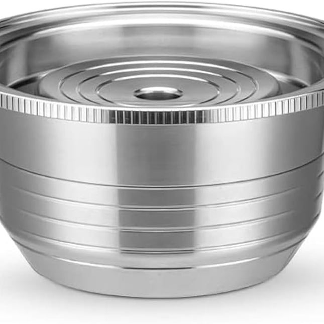 Reusable Coffee Capsule, Stainless Steel Refillable Coffee Pod Brewing Espresso 230ML/8OZ，V-ertuoline Metal Pod Coffee Pod Compatible for Ne-spreso Ver-tuoline GCA1 De-longhi ENV135S.
