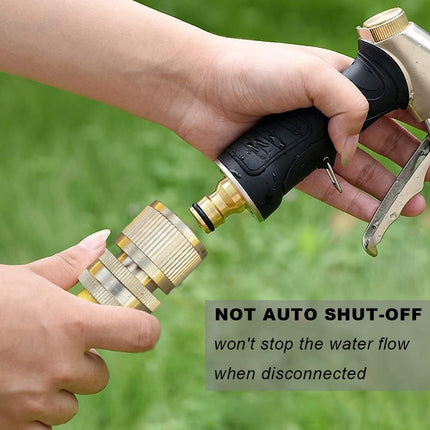 Brass Hose Quick Connect, 3/4 Inch GHT Thread Garden Hose Quick Connector No-Leak Water Hose Quick Connect Fittings Male and Female - 2Packs.