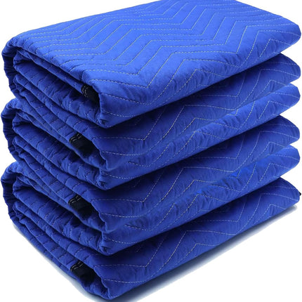 3 Pack Moving Blankets 40x72in Heavy Duty Padded Packing Blankets for Moving Shipping Protecting Furniture Professional Quilted Furniture Blankets for Moving Supplies.