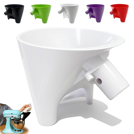 Funnel for Kitchen Aid Mixer, Kitchen Aid Accessories and Attachments, Pouring Chute for Kitchid Mixer, Fits Tilt-Head 4.5–5 Qt (KSM150), Durable Dishwasher-Safe Baking Tool.