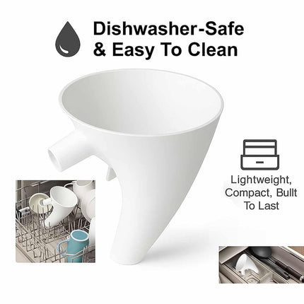 Funnel for Kitchen Aid Mixer, Kitchen Aid Accessories and Attachments, Pouring Chute for Kitchid Mixer, Fits Tilt-Head 4.5–5 Qt (KSM150), Durable Dishwasher-Safe Baking Tool.