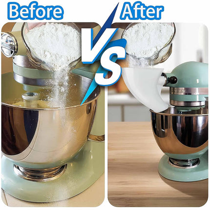 Funnel for Kitchen Aid Mixer, Kitchen Aid Accessories and Attachments, Pouring Chute for Kitchid Mixer, Fits Tilt-Head 4.5–5 Qt (KSM150), Durable Dishwasher-Safe Baking Tool.