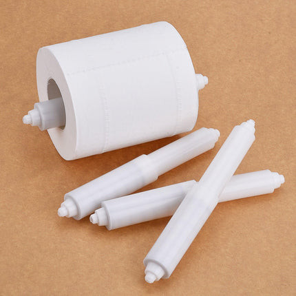 2 Pcs Universal Toilet Paper Holder Replacement Rod Spring Loaded Plastic Retractable Paper Replacement Rod Toilet Tissue Roll Holder Insert for Bathroom Home Fixture Accessories(White).