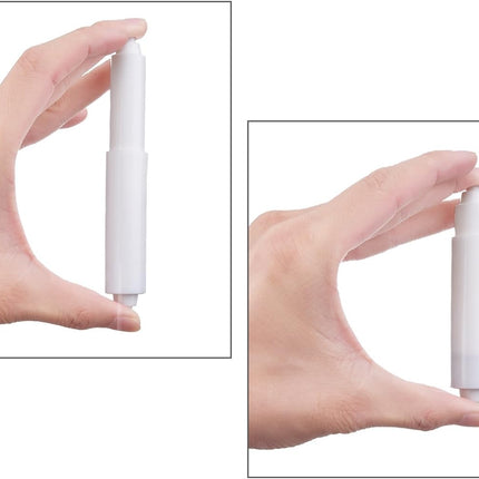 2 Pcs Universal Toilet Paper Holder Replacement Rod Spring Loaded Plastic Retractable Paper Replacement Rod Toilet Tissue Roll Holder Insert for Bathroom Home Fixture Accessories(White).