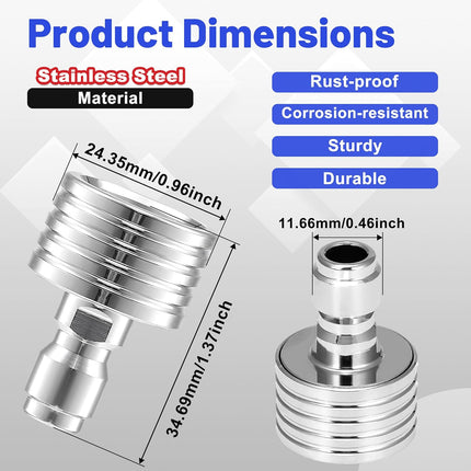 Pressure Washer Nozzle Tips for Soft Wash, Shower Nozzle for Pressure Washing with 1/4” Quick Connector, Stainless Steel Power Washer Shower Sprinkler for Car Washing and Gardening, 2 Pack.