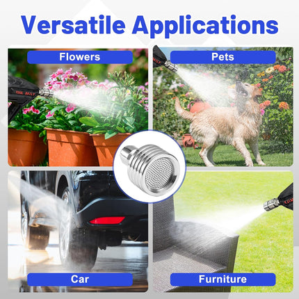 Pressure Washer Nozzle Tips for Soft Wash, Shower Nozzle for Pressure Washing with 1/4” Quick Connector, Stainless Steel Power Washer Shower Sprinkler for Car Washing and Gardening, 2 Pack.