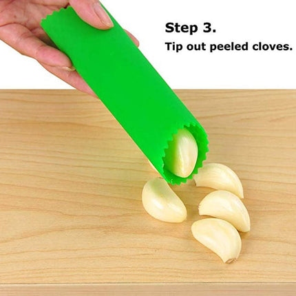 Garlic Peeler Skin Remover Roller Keeper,Easy Quick to Peeled Garlic Cloves with Silicone Tube Roller Garlic Peeling Kitchen Tool(3 Colors).