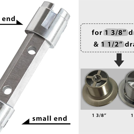 Tub Drain Remover Wrench Removal Tool Dual Ended Dumbell for Bath Drains Heavy Duty Aluminum.