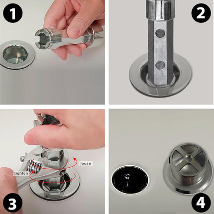 Tub Drain Remover Wrench Removal Tool Dual Ended Dumbell for Bath Drains Heavy Duty Aluminum.