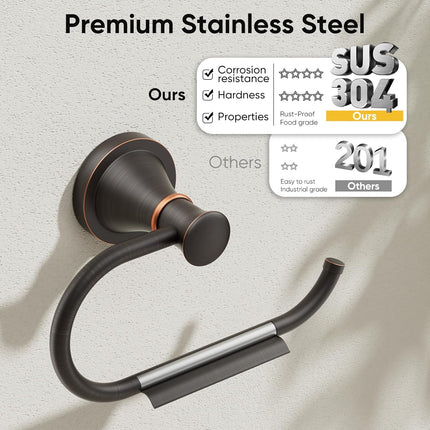 Oil Rubbed Bronze Toilet Tissue Paper Holder Oil Rubbed Bronze Bathroom Accessories Toilet roll Paper Hanger, Wall Mounted, Rustproof.