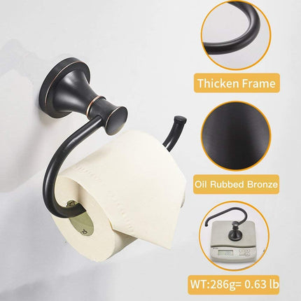 Oil Rubbed Bronze Toilet Tissue Paper Holder Oil Rubbed Bronze Bathroom Accessories Toilet roll Paper Hanger, Wall Mounted, Rustproof.