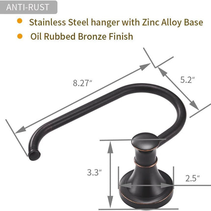Oil Rubbed Bronze Toilet Tissue Paper Holder Oil Rubbed Bronze Bathroom Accessories Toilet roll Paper Hanger, Wall Mounted, Rustproof.