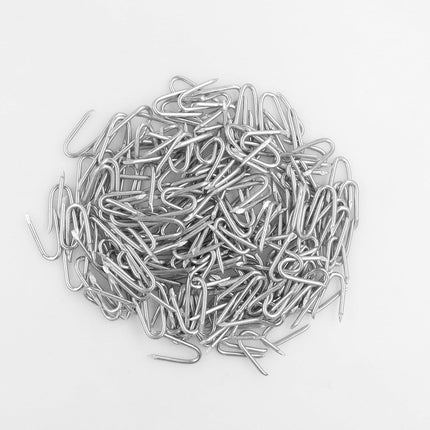 Steel Wire Fencing Staples (200 pcs), Galvanized U-Shaped Fasteners Nails for Wire Mesh and Woven Fencing.