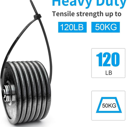 12 Garden Green Zip Ties Heavy Duty 100 Pack, 120 LBS Tensile Strength, Premium Nylon Cable Wire Ties, Self-locking Plastic Ties for Indoor and Outdoor Use.
