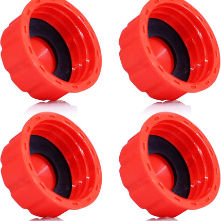 5 Gallon Gas Can Cap Replacement, Coarse Thread Gas Cap for Gasoline, Portable Gas Tank Lid for 5+ Gallon Plastic and Metal Gas Cans, Includes Spout Replacement Old Style(Pack of 4).