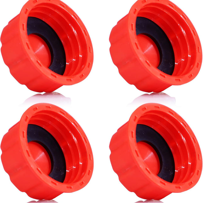 5 Gallon Gas Can Cap Replacement, Coarse Thread Gas Cap for Gasoline, Portable Gas Tank Lid for 5+ Gallon Plastic and Metal Gas Cans, Includes Spout Replacement Old Style(Pack of 4).