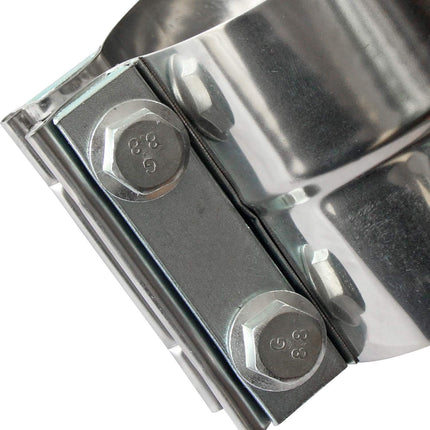 4" Lap Joint Exhaust Band Clamp - Stainless Steel With 1 Block 2Pcs For 4" Od To 4" Id Exhaust Pipe, Muffler, Elbow And Exhaust Tubing Connection(2 Pack).