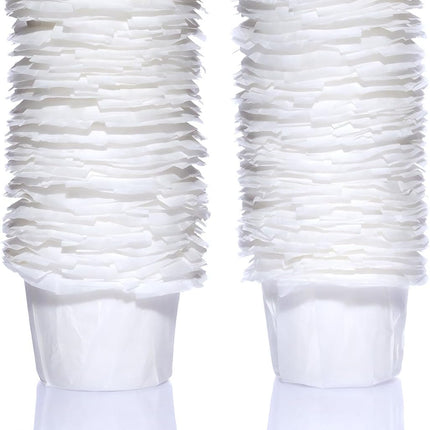 Disposable K Cup Filters, 100 Count Disposable Paper Filters for Keurig Reusable K Cups, White.