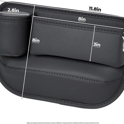 Anti-Drop Car Seat Gap Filler Organizer, Premium Leather Console Organizer, Easy Access to Phone/Keys, Universal Fit for Car SUV Truck Multi-Purpose Essentials Organizer(2PC).