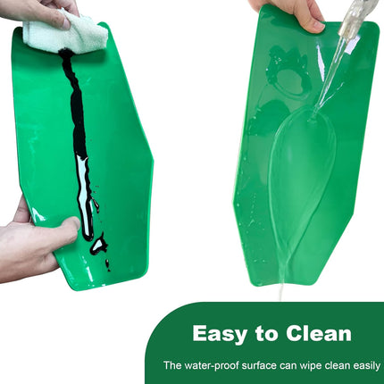 Reused Flexible Foldable Oil Funnel, Multi-Purpose Form a Funnels for Automotive Use, Easy to Clean Small Wide Mouth Funnel for Oil Drain, Available in Green.