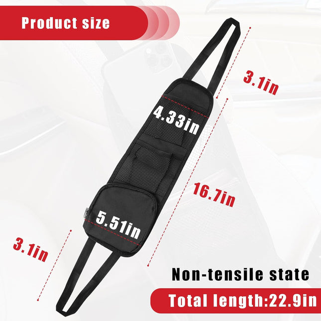 2PCS Car Seat Storage Hanging Bag, Multi-Pocket Seat Side Organizer, Multifunctional Mesh Net Pocket, Can Hold Mobile Phone, Wallet, Glasses, Suitable for Cars, SUVs, Trucks.