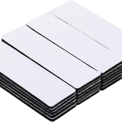 20 Sets 1x4 Inch Hook and Loop Fastener Strips with Adhesive Heavy Duty Double Sided Sticky Picture Hanging Wall Mounting Tape for Home and Office Use, Black.