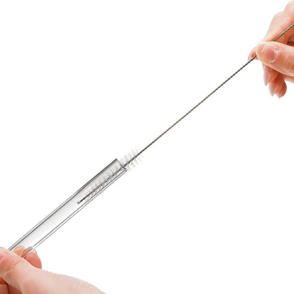 20 Pieces 12 In Glass Blowing Tubes, 12mm OD 8mm ID 2mm Thick Wall Borosilicate Pipe, Clear glass Bubble Tubing with 4 Cleaning Brush for Laboratory Experiment Art DIY.