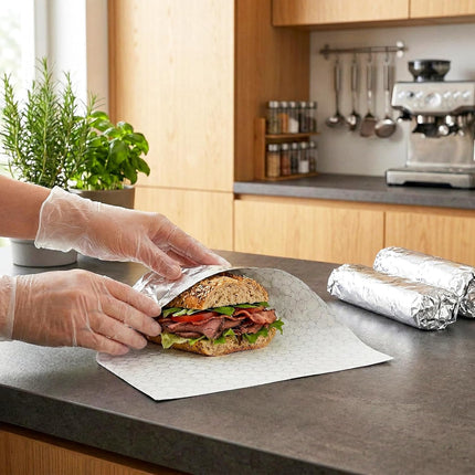 200 Pack Insulated Foil Sandwich Wrap Sheets, 12"x12" Pre-Cut Burger Wrapping Paper, Heat and Cold Insulation Aluminum Wrappers for Hot Dogs, Burritos, BBQ, Lock in Freshness.