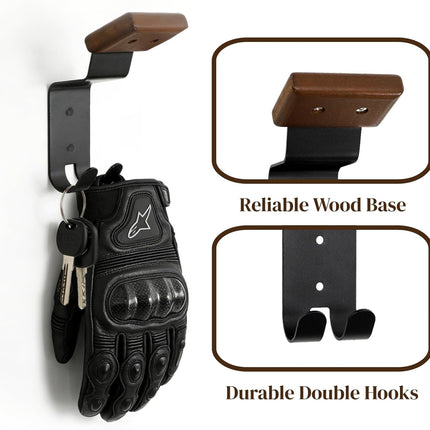 4 Pack Motorcycle Helmet Wall Mount, Helmets Holder with Double Key Hook, Hanger Gear Rack for Bike Baseball Tactical Football Skiing Accessories.