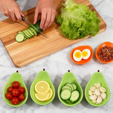 4 Pack Avocado Spoon Rest for Stove Top, 6.5 Inch Cute Ceramic Holder, Heat-Resistant Kitchen Counter Ladle Spoonrest, Large Cooking Utensil Dish Spatula, Tongs, Housewarming Gifts.