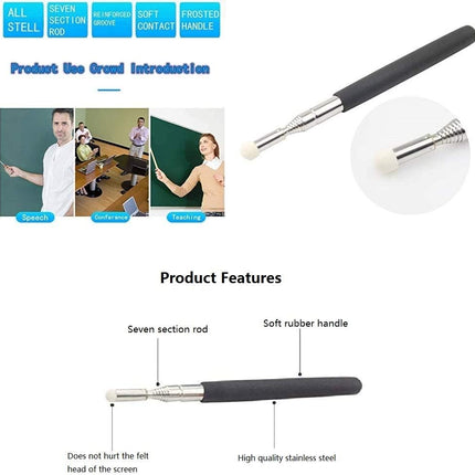Telescopic Teachers Pointer,Teaching Pointer,Hand Pointer Extendable Retractable Handheld Presenter Classroom Whiteboard (1)  39 inch.