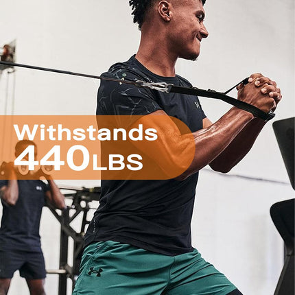 2PCS Gym Cable Extension,Replacement Machine Accessories,Cable Pulley Attachments for -Thick 5mm(0.2inch) Heavy Duty Steel Wire Rope Home Cable, Leg Extensions  10 inch (2PCS).