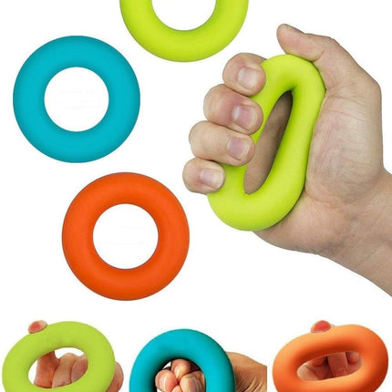 Grip Strength Trainer,Hand Strengthener,Forearm Workout - Trainer Silicone Rings for Rock Climbing, Athletes & Stress Relief Rehabilitation, 3 Resistance Levels(3 PCS).