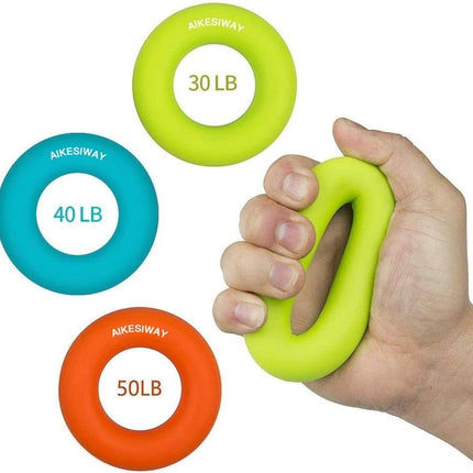 Grip Strength Trainer,Hand Strengthener,Forearm Workout - Trainer Silicone Rings for Rock Climbing, Athletes & Stress Relief Rehabilitation, 3 Resistance Levels(3 PCS).