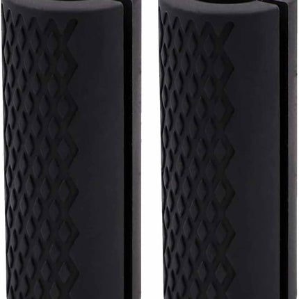 Thick Dumbbell & Barbell Grips for Weightlifting - High-Density Silicone Rubber, Non-Slip Gym Muscle Growth, Hand Stress Relief, Arm Blaster Adapter (1 Pair) Black.