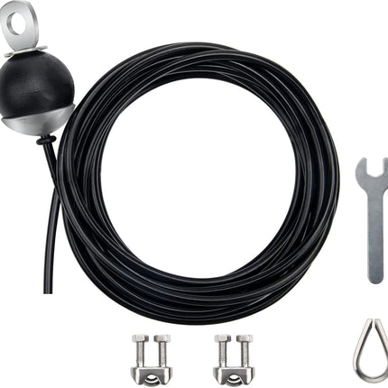 Adjustable Fitness Pulley Cable,Replacement Cable Machine Accessories,Cable Attachments for Gym -Thick 5mm(0.2inch) Heavy Duty Steel Wire Rope Home  138".