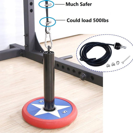 Adjustable Fitness Pulley Cable,Replacement Cable Machine Accessories,Cable Attachments for Gym -Thick 5mm(0.2inch) Heavy Duty Steel Wire Rope Home  138".