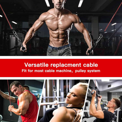 Replacement Cables for Home Gym, Fitness Pulley Cable, Weight Machine Cable -Thick 5mm(0.2inch) Heavy Duty Steel Wire Rope Gym  138''.